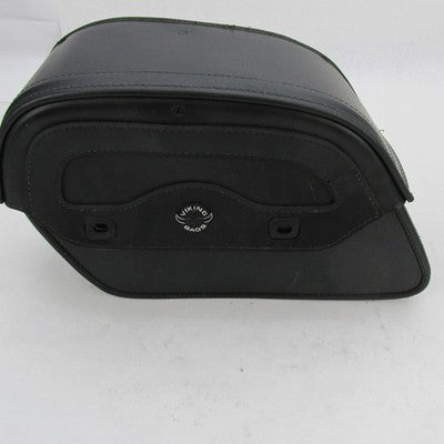 Pair of Viking Bags Large 30L Black Leather-Wrapped Hard Saddlebags WA