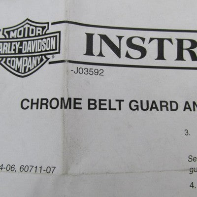Harley Davidson Genuine Chrome Belt Guard No Hardware CVO Dyna FXDSE 6