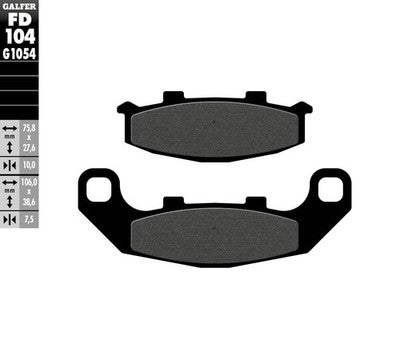 Galfer 1054 Carbon Semi-Metallic Brake Pads Rear FD104G1054