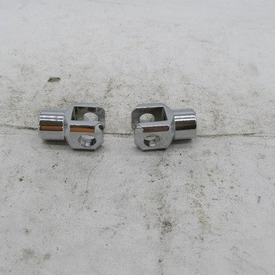 Pair of Harley Davidson Genuine NOS Chrome Footpeg Mounts Clevis Male