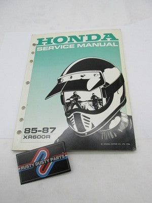 Honda Official Factory 1985-1987 XR600R Shop Service Manual Book