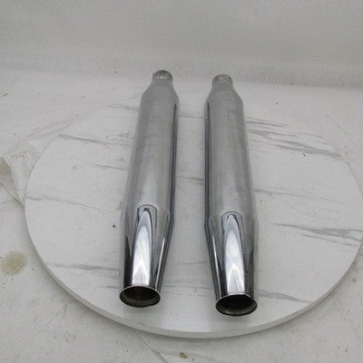 Harley Davidson OEM Pair of Chrome Tapered Exhaust Mufflers 65357-07