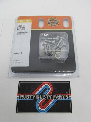 Harley-Davidson OEM NOS Derby Cover Screw Kit, Chrome 94207-04
