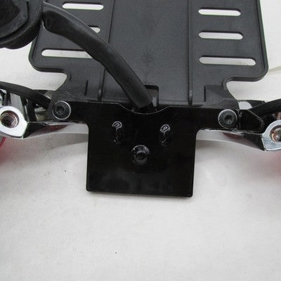 Harley OEM Chrome Rear Turn Signal Light Bar & License Plate Bracket 6