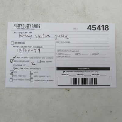 Harley-Davidson OEM 48-79 Big Twin Valve Guide 18138-79