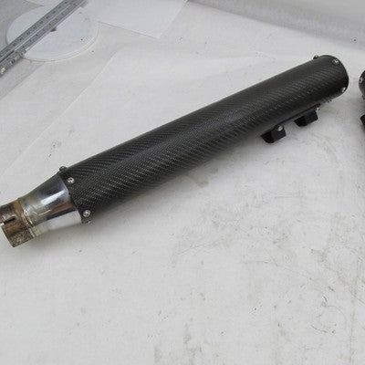 Pair of LA Choppers Carbon Fiber Slip-On Exhaust Mufflers StreetGlide