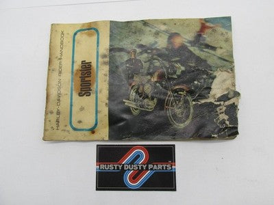 Harley Davidson Genuine Vintage Sportster Motorcycle Rider Handbook