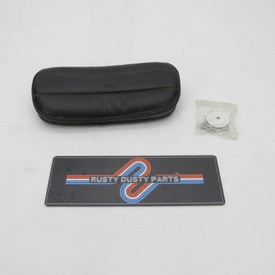 Vtg Harley Davidson OEM NOS Black Leather Passenger Backrest Shovlhead