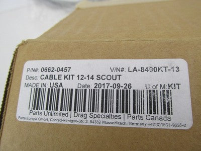 NOS LA Choppers Cable Kit for Indian Scout w/ 12" - 14" Handlebars LA-