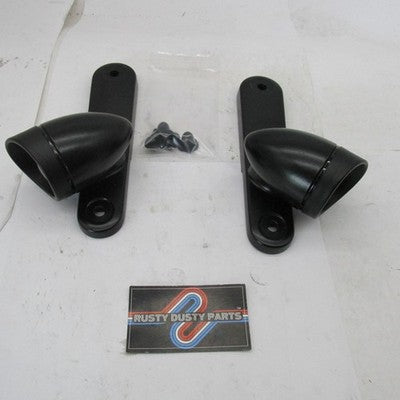 Pair of Harley Davidson OEM BLK Bullet Style Rear Turn Signals 6800003
