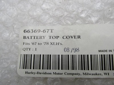 Harley Davidson Genuine NOS Chrome FX XLCH Battery Top Cover 66369-67T