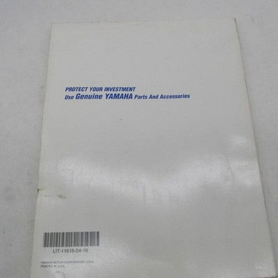 Yamaha 1985/1985 XC125N NC Service Manual LIT-11616-04-16