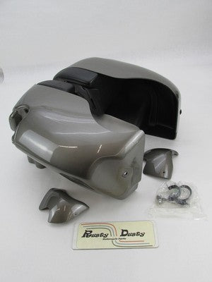 Pair of Harley-Davidson Lower Fairing Glove Box Assemblies Gray
