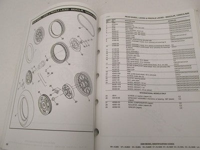 Harley Davidson Official Factory 2009 Sportster Models Parts Catalog 99451-09