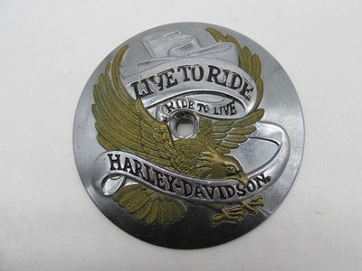 Harley Davidson Genuine Live To Ride Gold Eagle 5.5" Air Cleaner Cover
