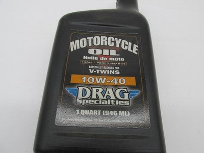 Drag Specialties NOS V-Twin 10W-40 Motorcycle Oil 1 Quart