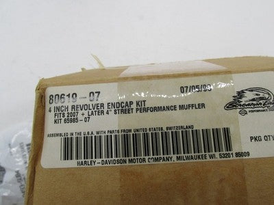 Harley-Davidson Genuine NOS 4" Revolver Exhaust Muffler End Cap Tip 80