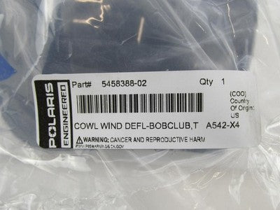 Indian Polaris Genuine NOS Scout Rogue Tinted Cowl Wind Deflector 5458