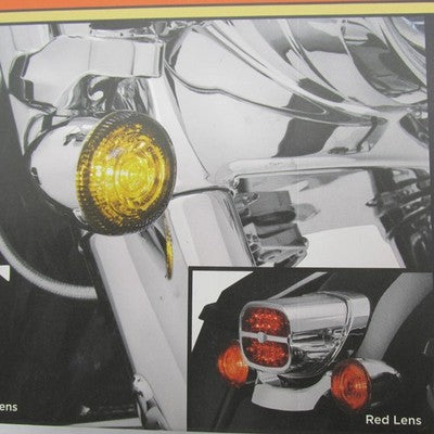Harley-Davidson Genuine OEM NOS LED Bullet Turn Signal Insert Kit Red