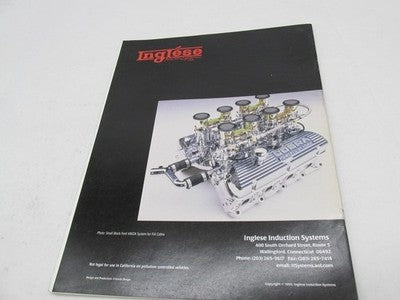 Inglese Induction Systems Parts Brochure Sales Catalog