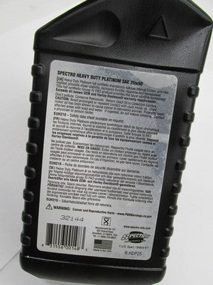 Spectro NOS Heavy Duty Platinum SAE 20w50 Full Synthetic 1QT - R.HDP25