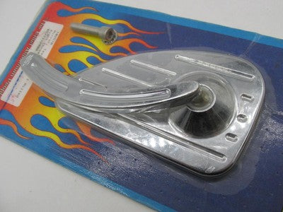 Pro-One Harley Chrome Teardrop Ball Milled Right Mirror with Stem 1025