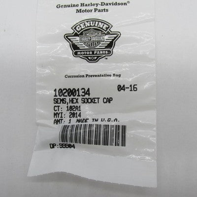 Lot of 2 Harley-Davidson OEM NOS SEMS Hex Socket Head Cap Screws 10200