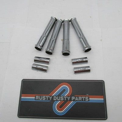 Set of 4 Harley OEM Twin Cam Chrome Pushrod Cover Tubes & Clips 17938-