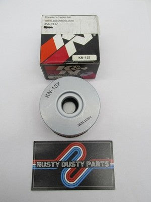 K&N New Motorcycle Cartridge Oil Filter KN-137