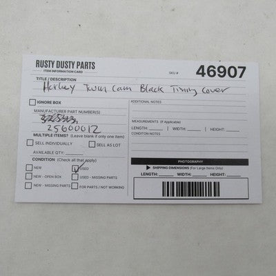 Harley Davidson OEM Twin Cam Black Timing Cover 25600012