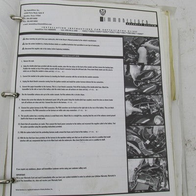 Harley Davidson Genuine 1980s-1990s Accessory Installation Instruction