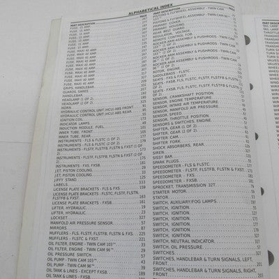 Harley Davidson Official Factory 2013 Softail Models Parts Catalog 994