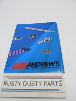 Andrew's Harley Davidson High Performance Cam's & Gears Product Catalog