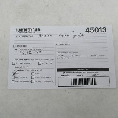 Harley-Davidson OEM +.002" Oversize Valve Guide 18112-79