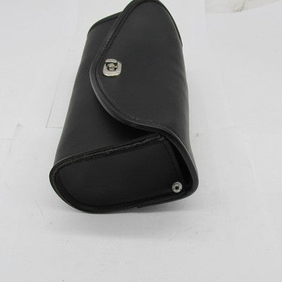 Motorcycle Windshield Turnbuckle Pouch, Black Synthetic Leather 10" x