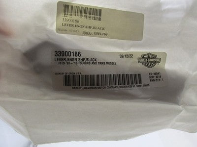 Harley-Davidson Genuine OEM NOS Shifter Shaft Lever, Gloss Black 33900