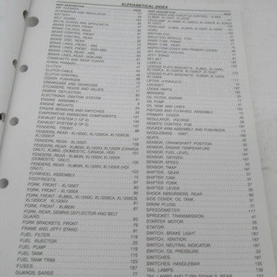 Harley Davidson Genuine Sportster Models Parts Catalog Official 99451-