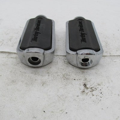 Harley Davidson OEM PairChrome Flame FootPegs Dyna Sportster Shovelhea