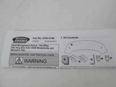 Memphis Shades NOS Harley Davidson Hot Wing King Size 2350-0199 MEM580