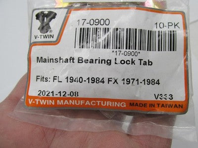 LOT of 10 V-Twin NOS Harley Mainshaft Bearing Lock Washers 17-0900 | 3