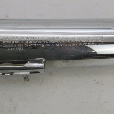 Harley Davidson 1pc Chrome Exhaust Muffler Silencer Slip-Ons 07+ DYNA