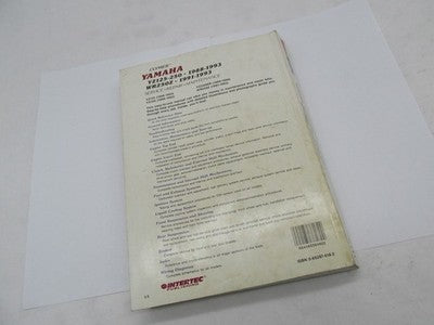 Clymer Honda 1988-1993 WR250Z YZ125 YZ250 Service Repair Manual Book