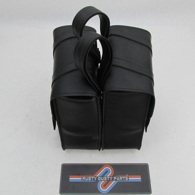 Pair of Genuine Harley OEM #1 Logo Black Compact Throw-Over Saddlebags
