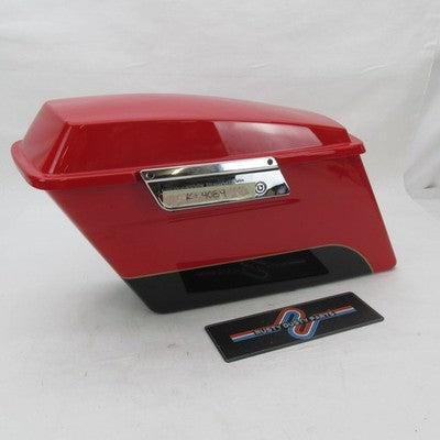 Harley OEM  2010 FLHR Road King Left Saddlebag Scarlet Red Black 90899