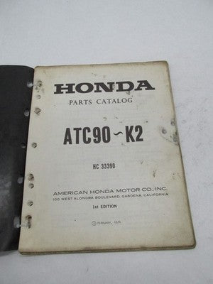 Honda Official Factory 1974 ATC90 K2 Parts Catalog Book