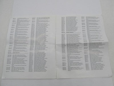 Harley Davidson Buell 2005 Technical Literature List 99528-05