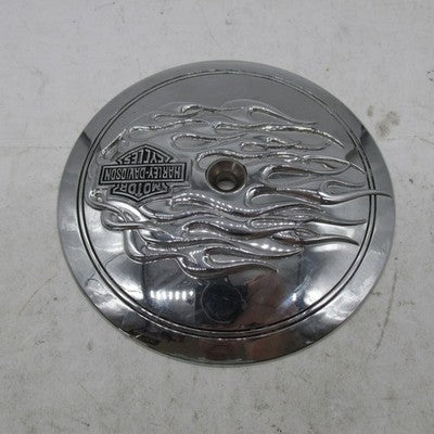 Harley-Davidson OEM Chrome 5-3/8" Bar & Shield Flames Air Cleaner Trim