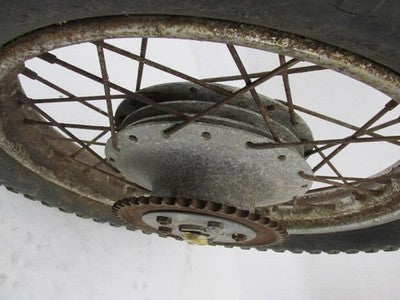 Vintage Trials Bike Rear  18X4.0" Wheel w/ Dunlop Trials Tire