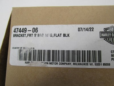 Harley Davidson Genuine NOS Saddlebag Front Mounting Bracket Black 474