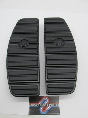 Harley Genuine OEM NOS Willie G Skull Rider Footboard Inserts, Black 5